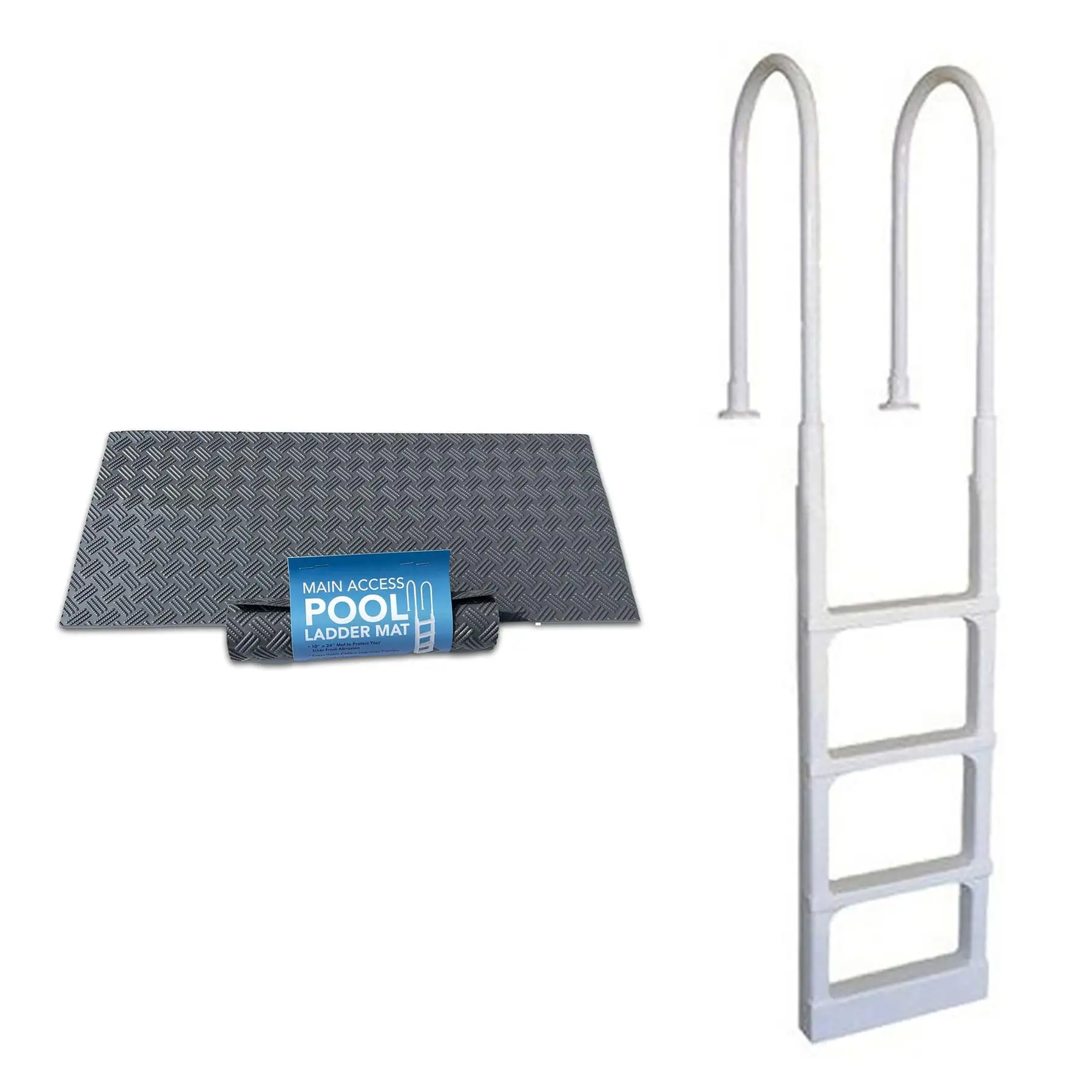 Main Access Large Guard Mat, Gray + New Main Access ProSeries Ladder, White