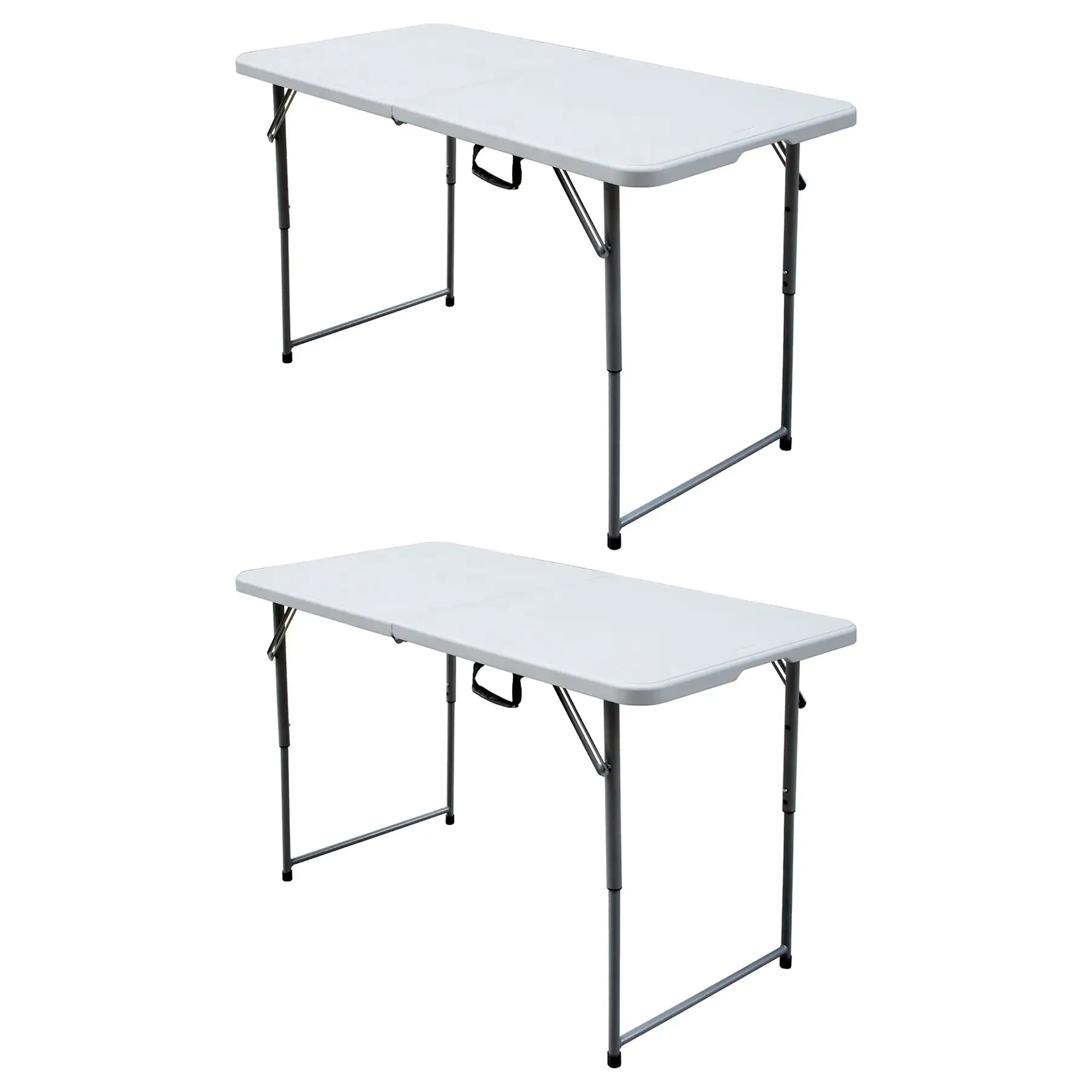 Plastic Development Group 4 Ft Long Fold in Half Banquet Folding Table, (2 Pack)