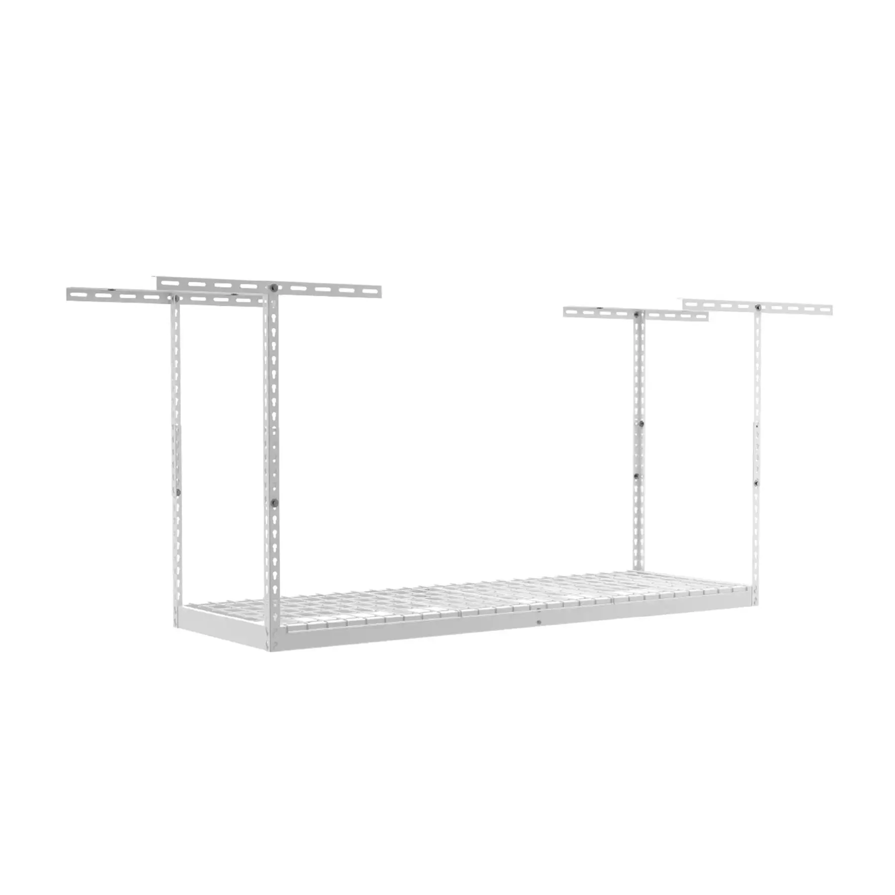 SafeRacks 2' x 6' Overhead Garage Storage Rack Holds Up to 300 Pounds, White