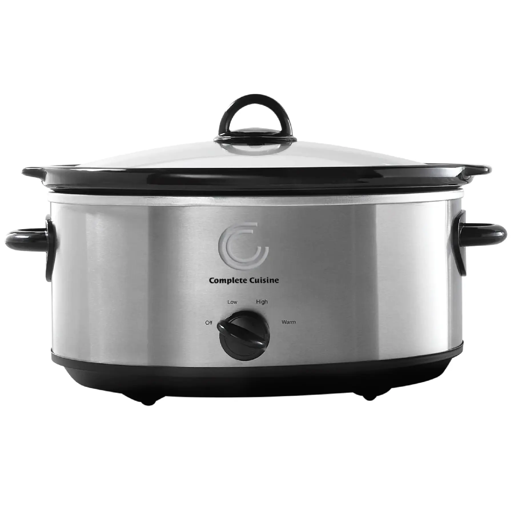 Complete Cuisine CC-SL-6000-SS 6-Quart Oval Stainless-Steel Slow Cooker