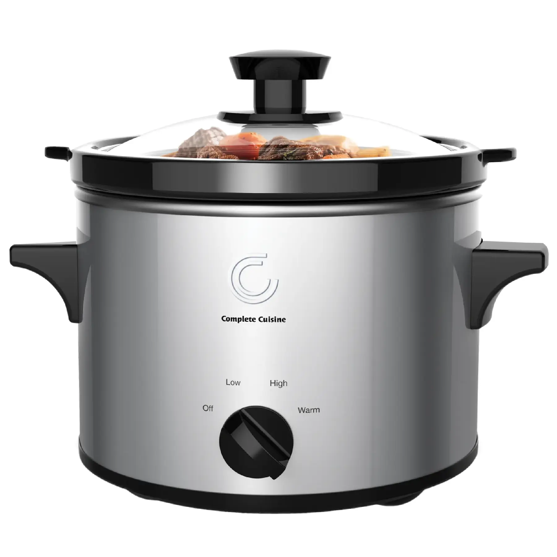 Complete Cuisine CC-1500-SL 1 1/2-Quart Round Stainless-Steel Slow Cooker