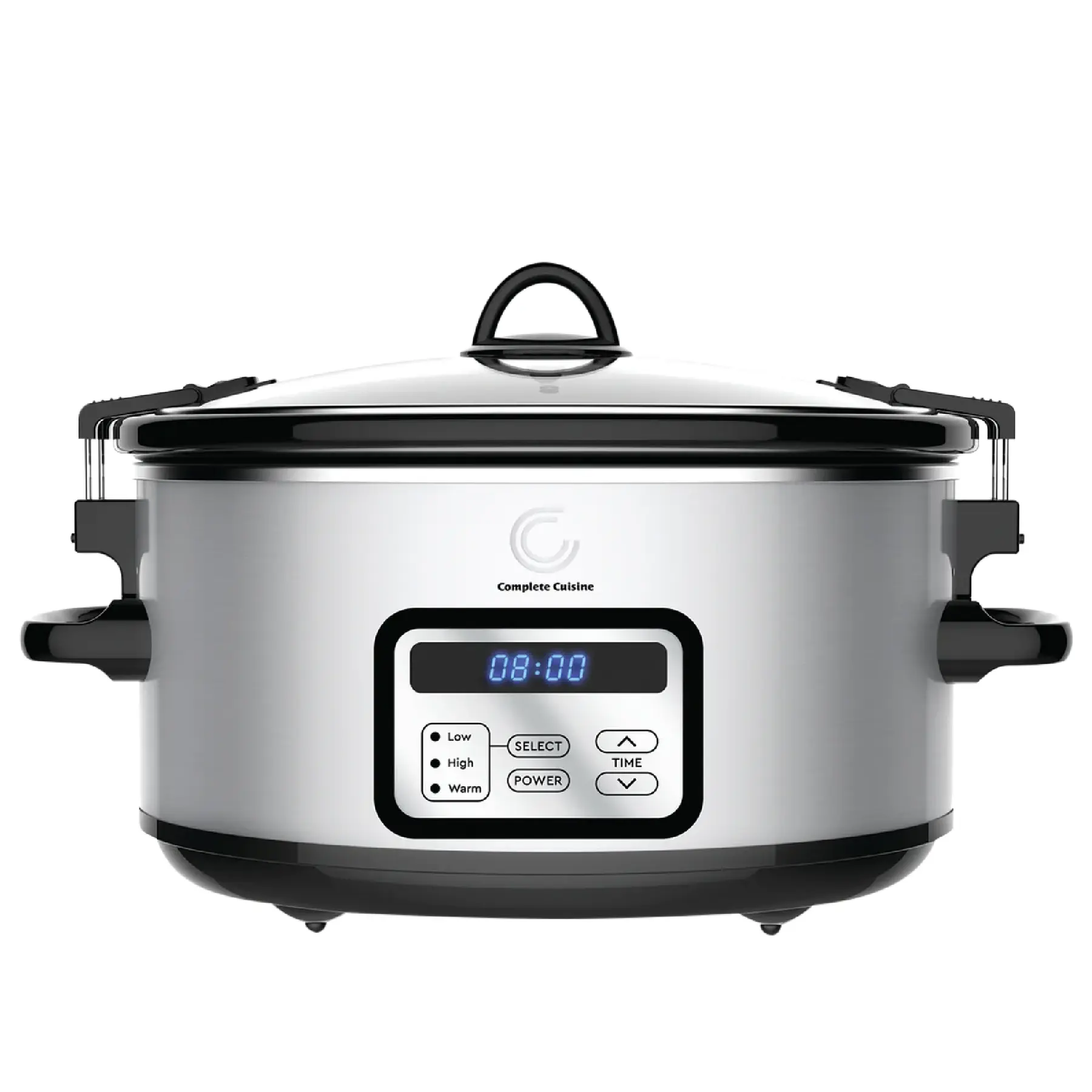 Complete Cuisine CC-6300PG-SS Digital 6-Quart Oval Slow Cooker