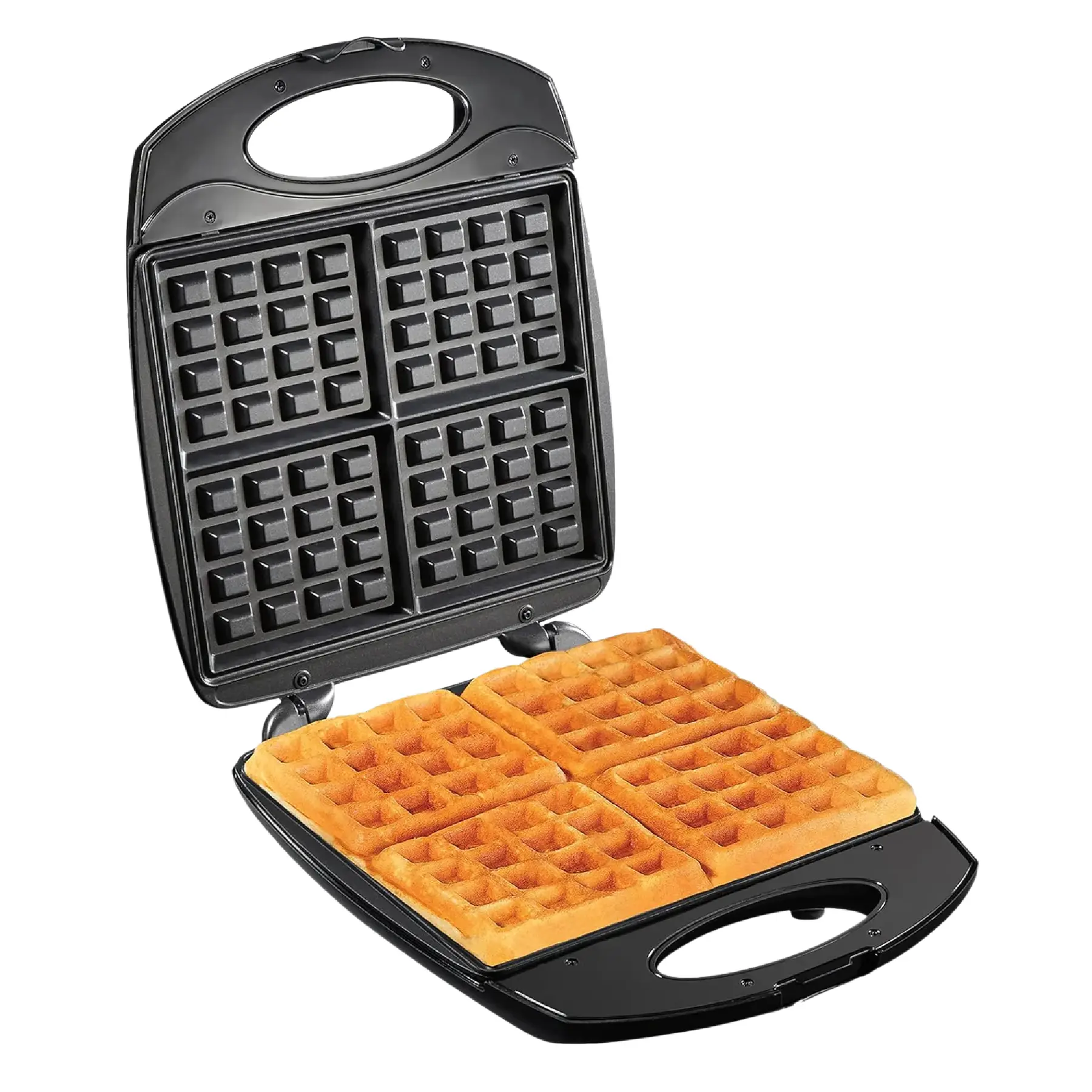 Complete Cuisine CC-WF4400-BK 4-Slice Electric Waffle Maker, Black