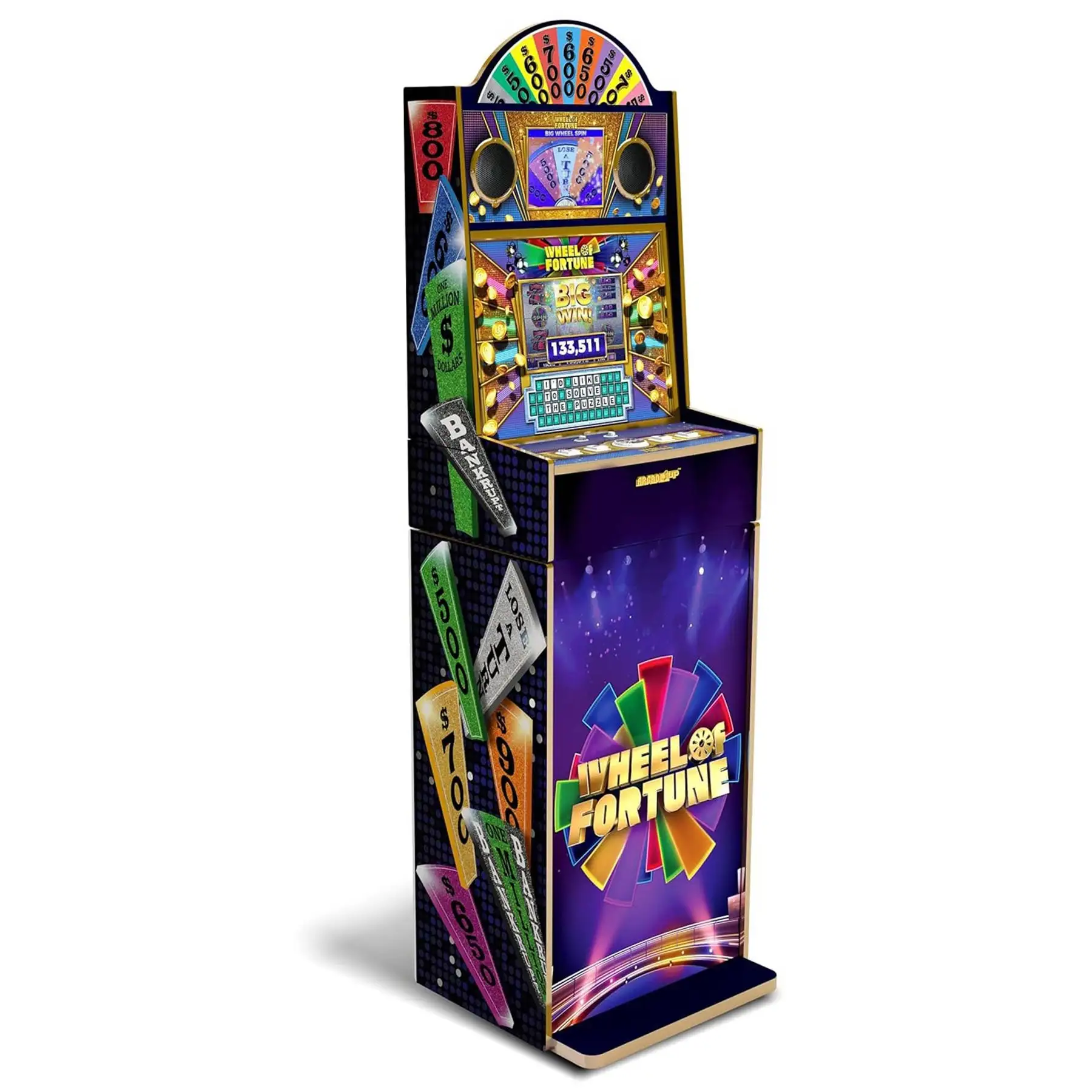 Arcade1Up Wheel of Fortune Video Arcade Games, 5 Foot Tall Stand Up Cabinet