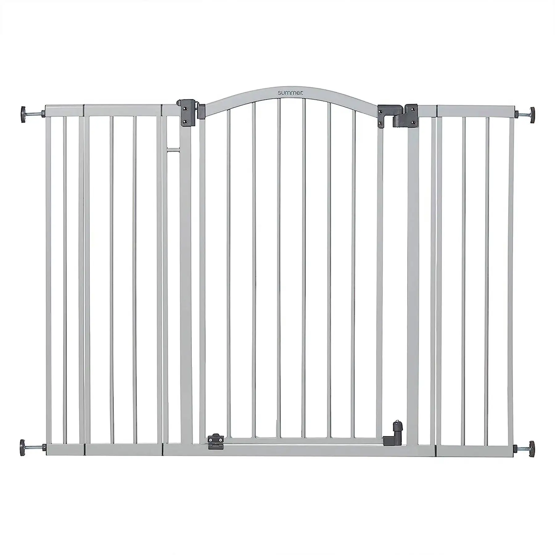 38 Inch Extra Tall and Wide Pet and Baby Mounted Safety Gate, Gray