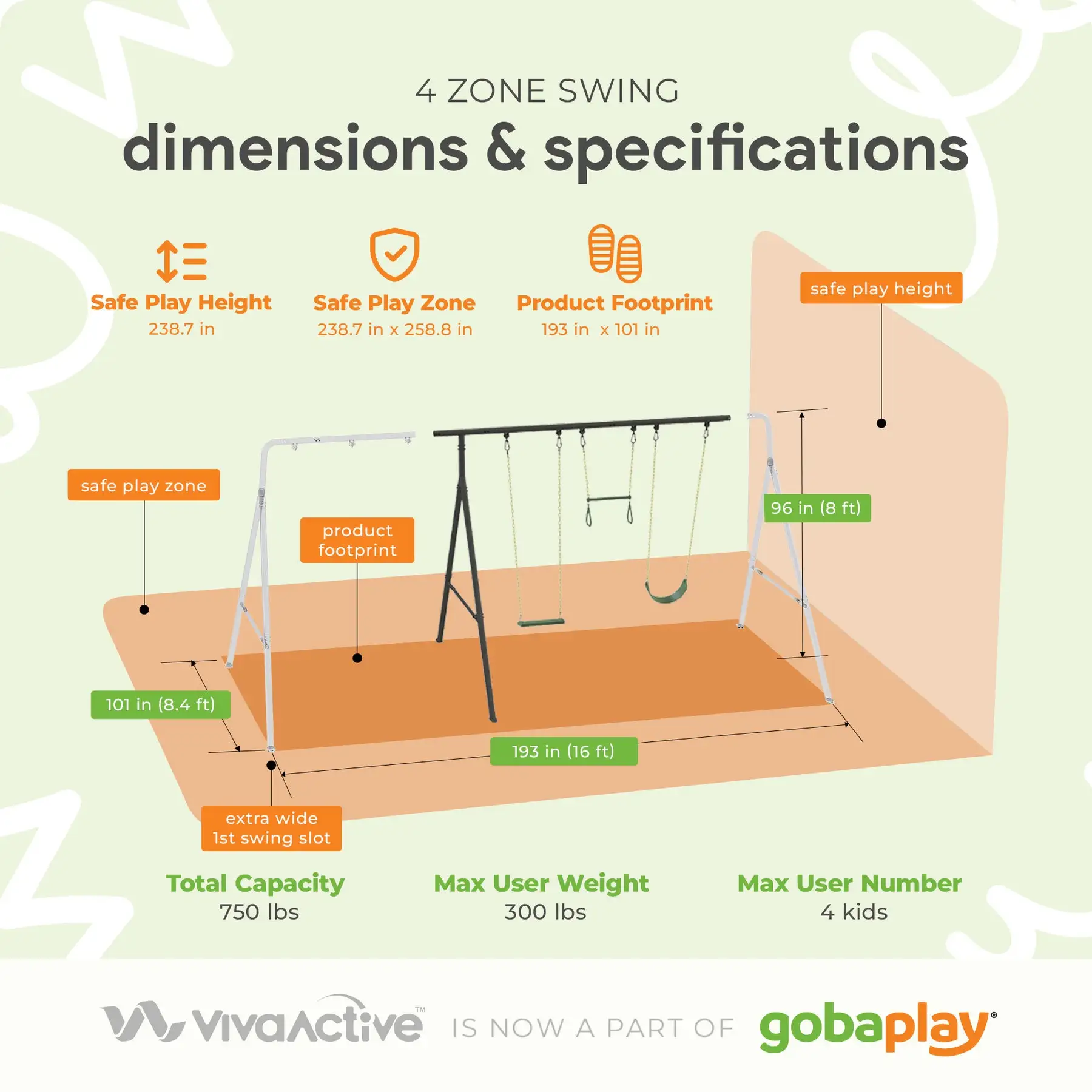 gobaplay Support Bars + gobaplay Extension Package + gobaplay Adjustable Rope