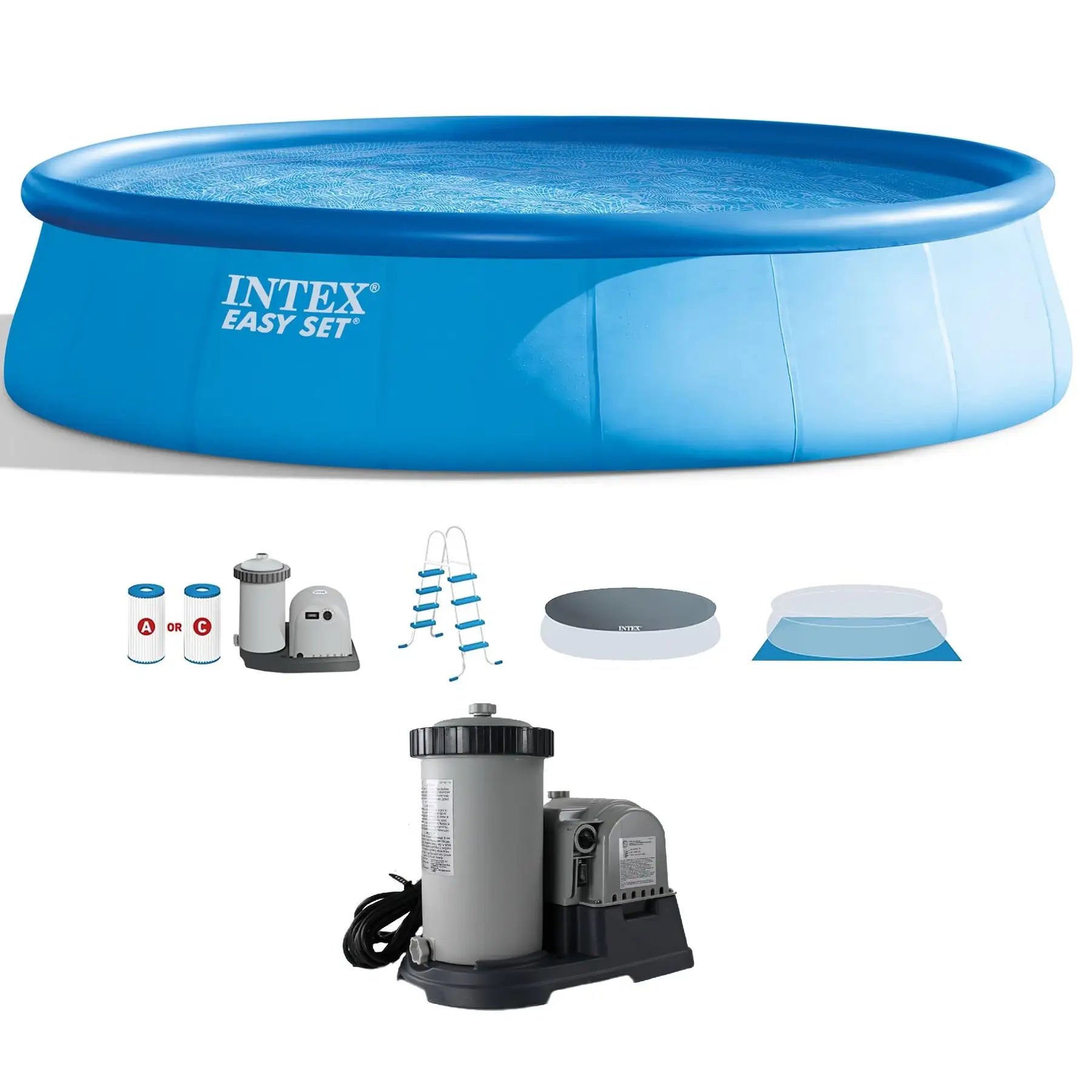 Intex 18?? x 48?? Above Ground Swimming Pool and 2500 GPH Cartridge Filter Pump