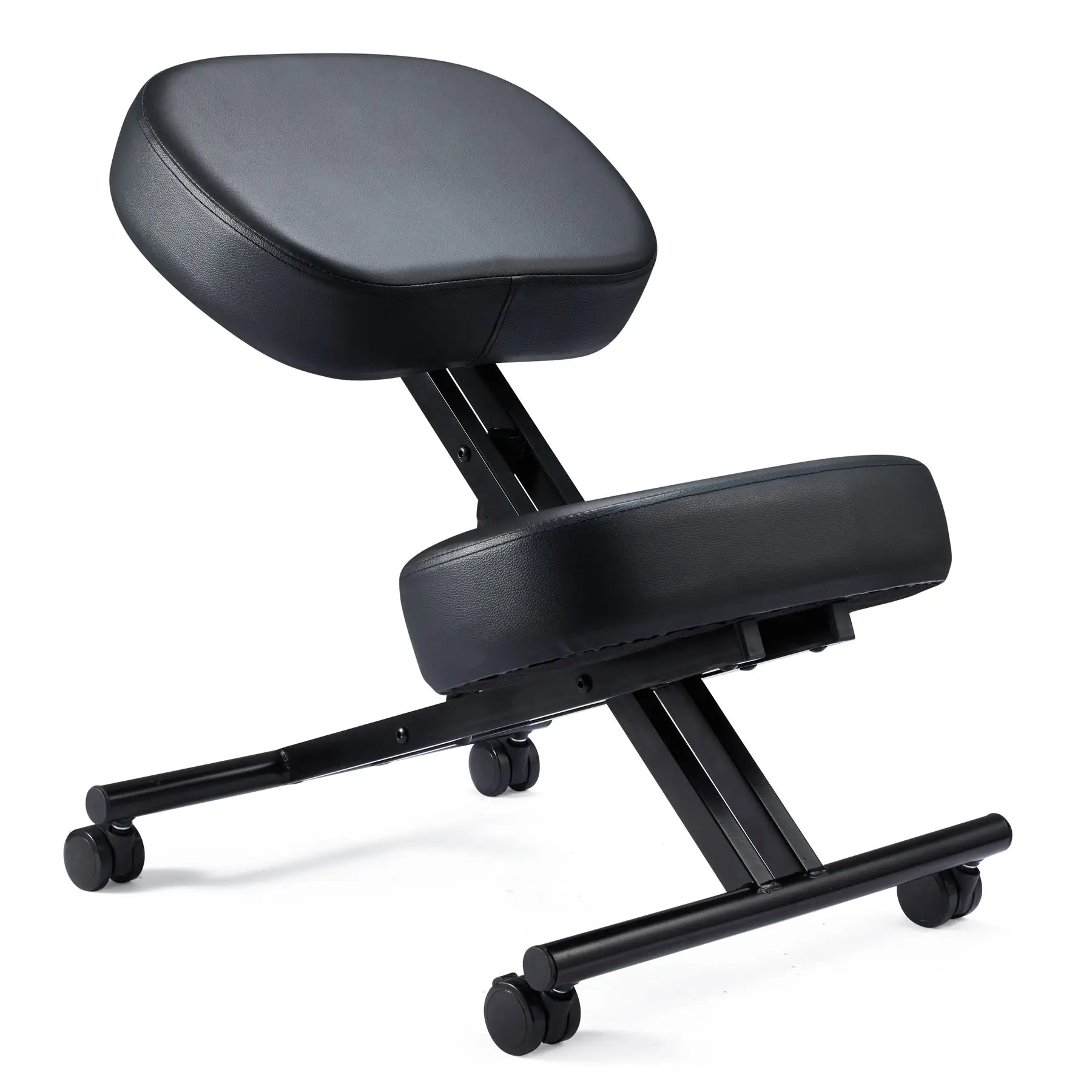 Jomeed Adjustable Ergonomic Home Office Kneeling Chair with Angled Seat, Black