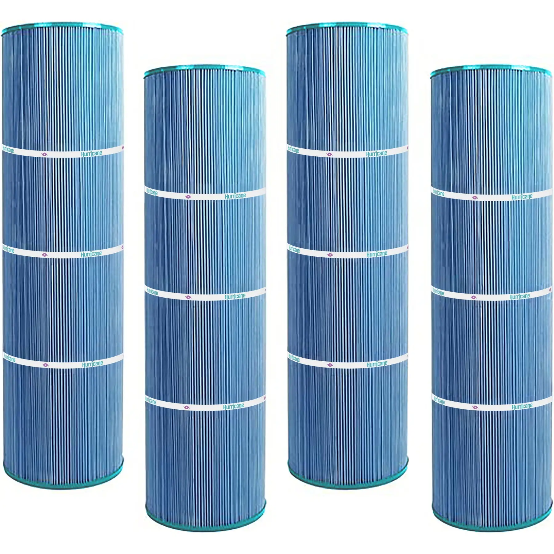 Hurricane Elite Aseptic Pool & Spa Filter Cartridge Replacement, Blue (4 Pack)