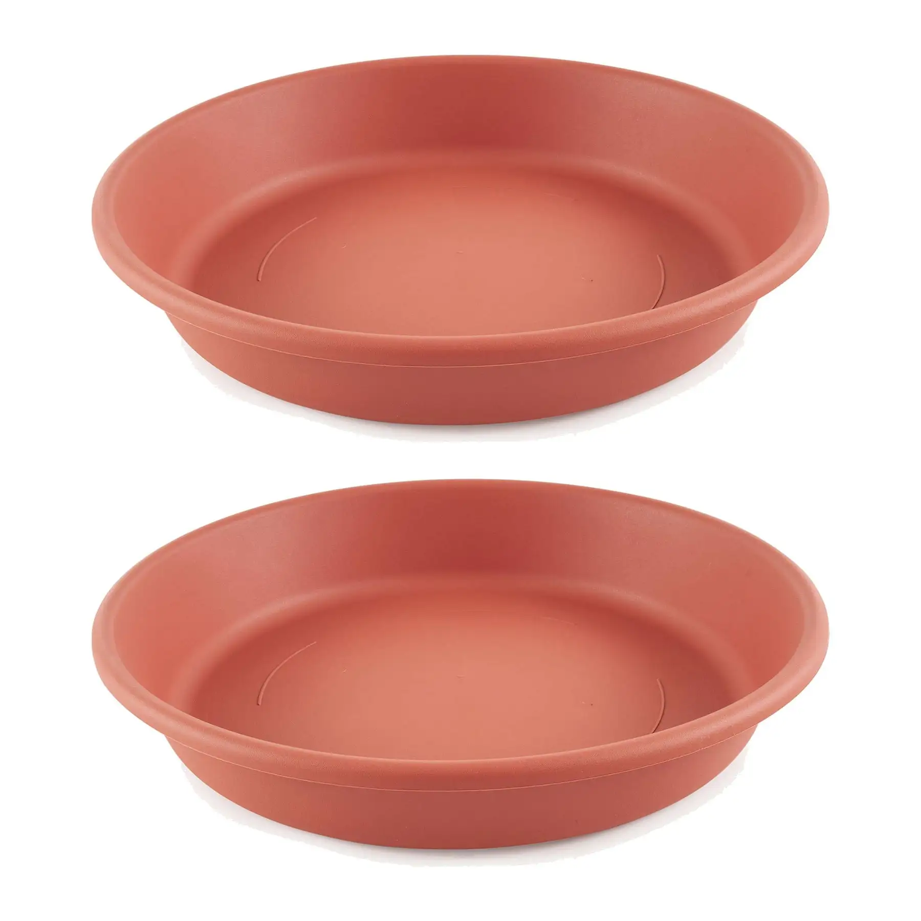 HC Companies Classic 17.63 Inch Tray Saucer for Planters, Terracotta (2 Pack)