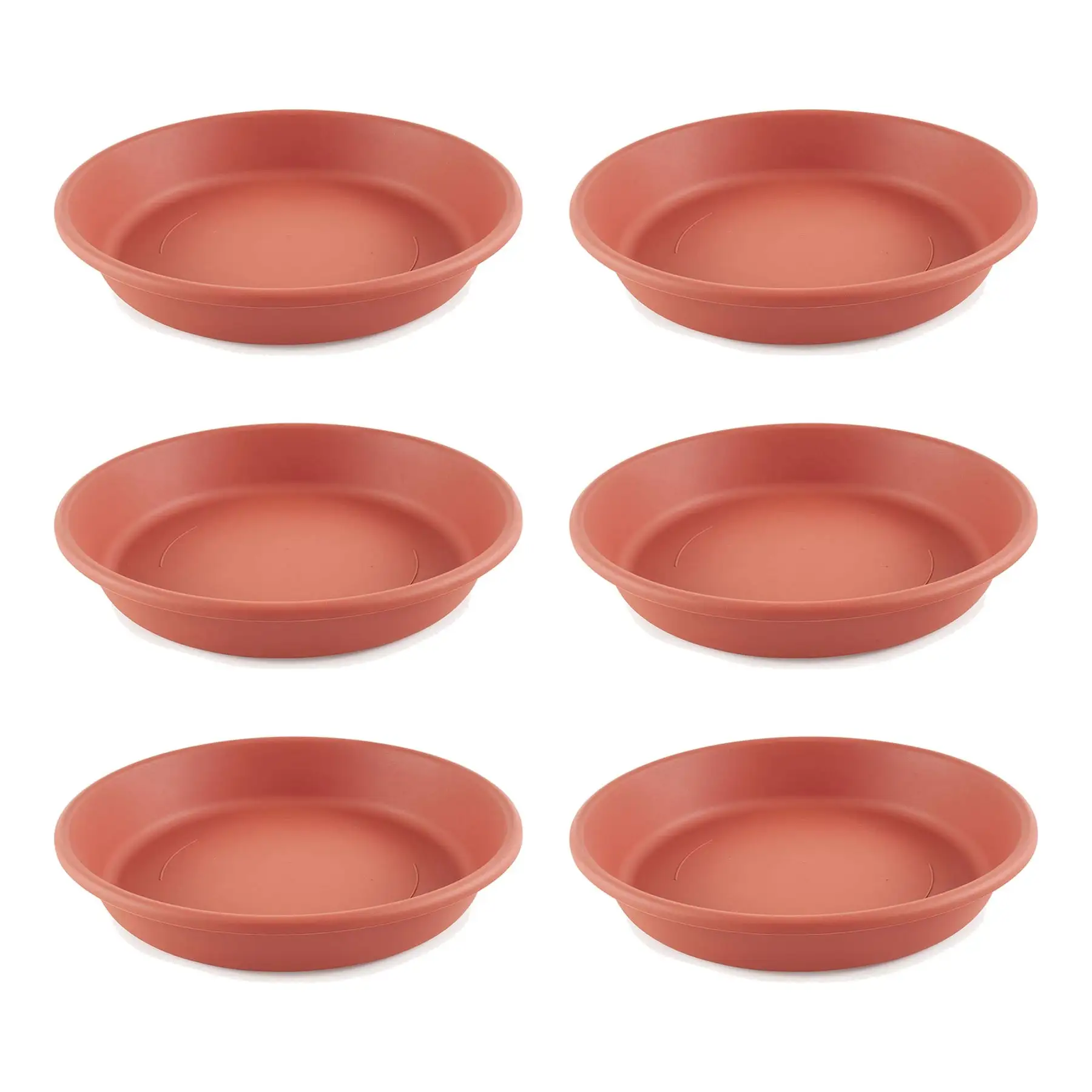 HC Companies Classic 17.63 Inch Tray Saucer for Planters, Terracotta (6 Pack)