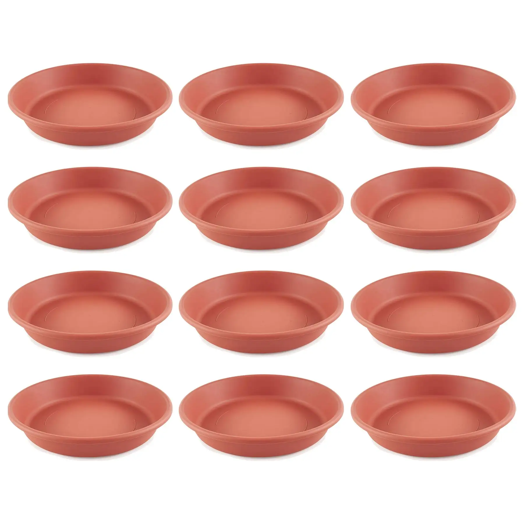 HC Companies Classic 17.63 Inch Tray Saucer for Planters, Terracotta (12 Pack)