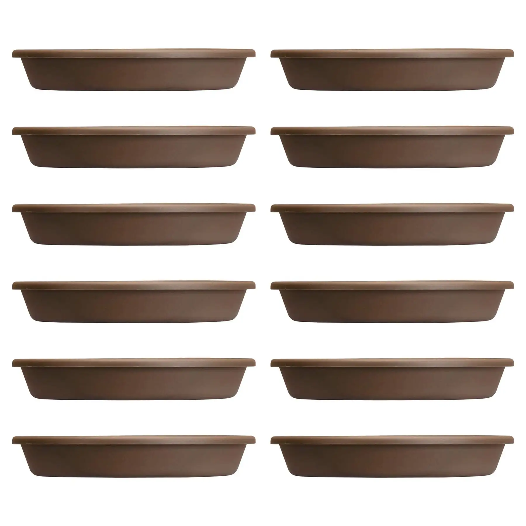 The HC Companies 16.3 Inch Planter Saucer for Classic Pots, Chocolate (12 Pack)