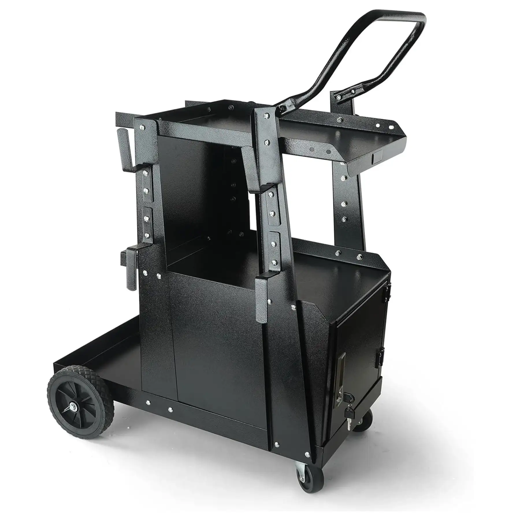 Vevor 2 Tier Welding Cart with Anti Theft Lockable Cabinet and Swivel Wheels