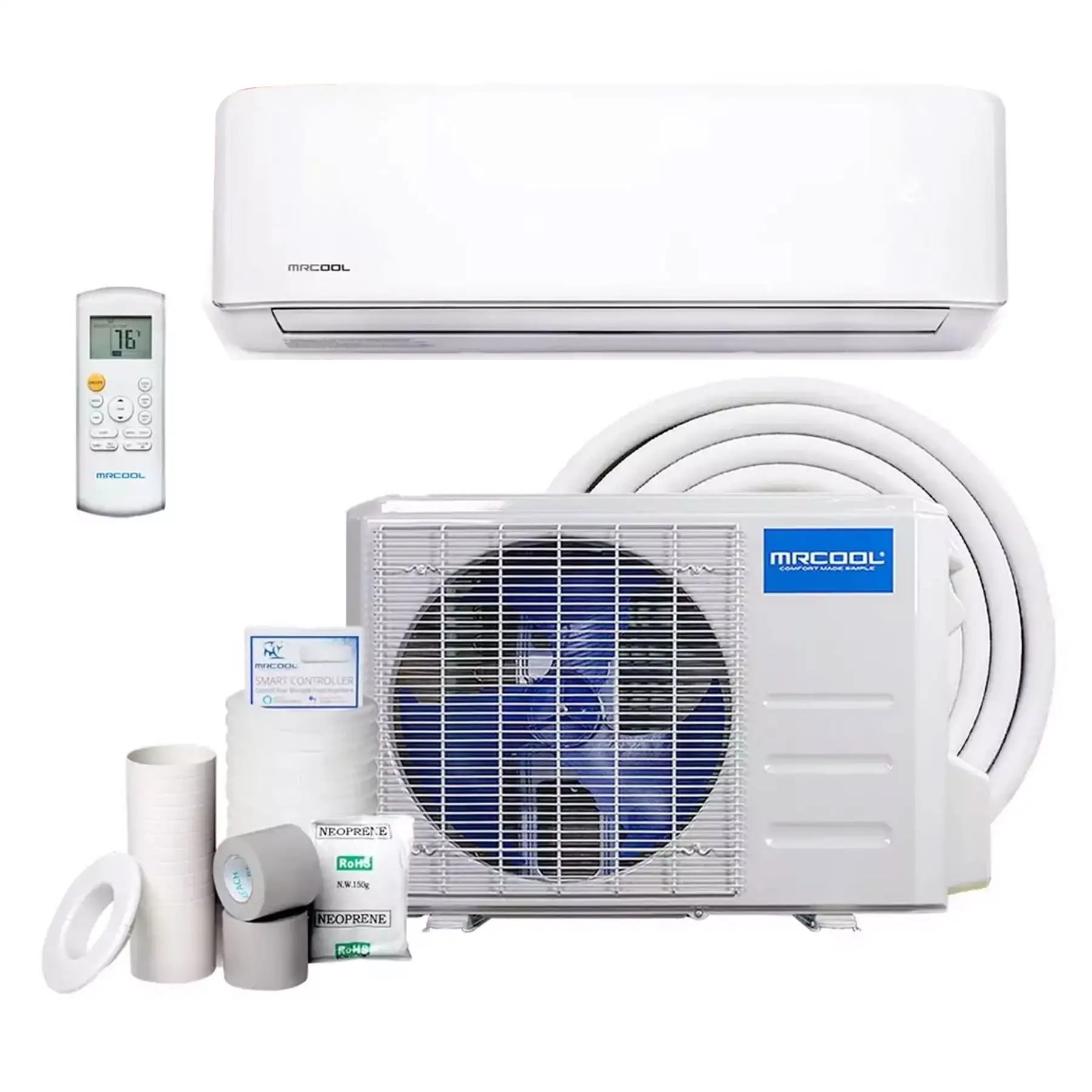 MRCOOL Advantage 9,000 BTU Ductless Inverter Wall Mount Heat Pump System, White