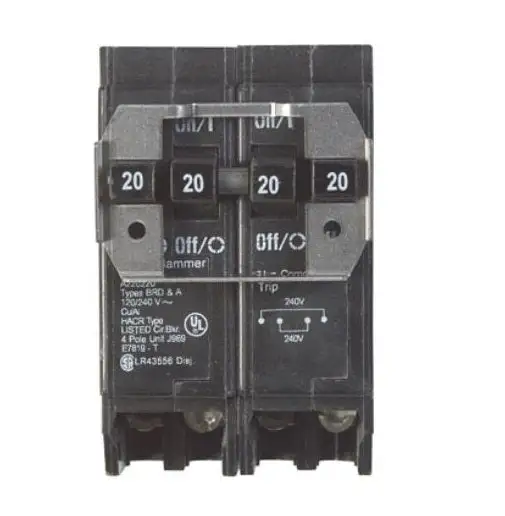 Eaton BQ220220 2-Double Pole Quad Circuit Breaker