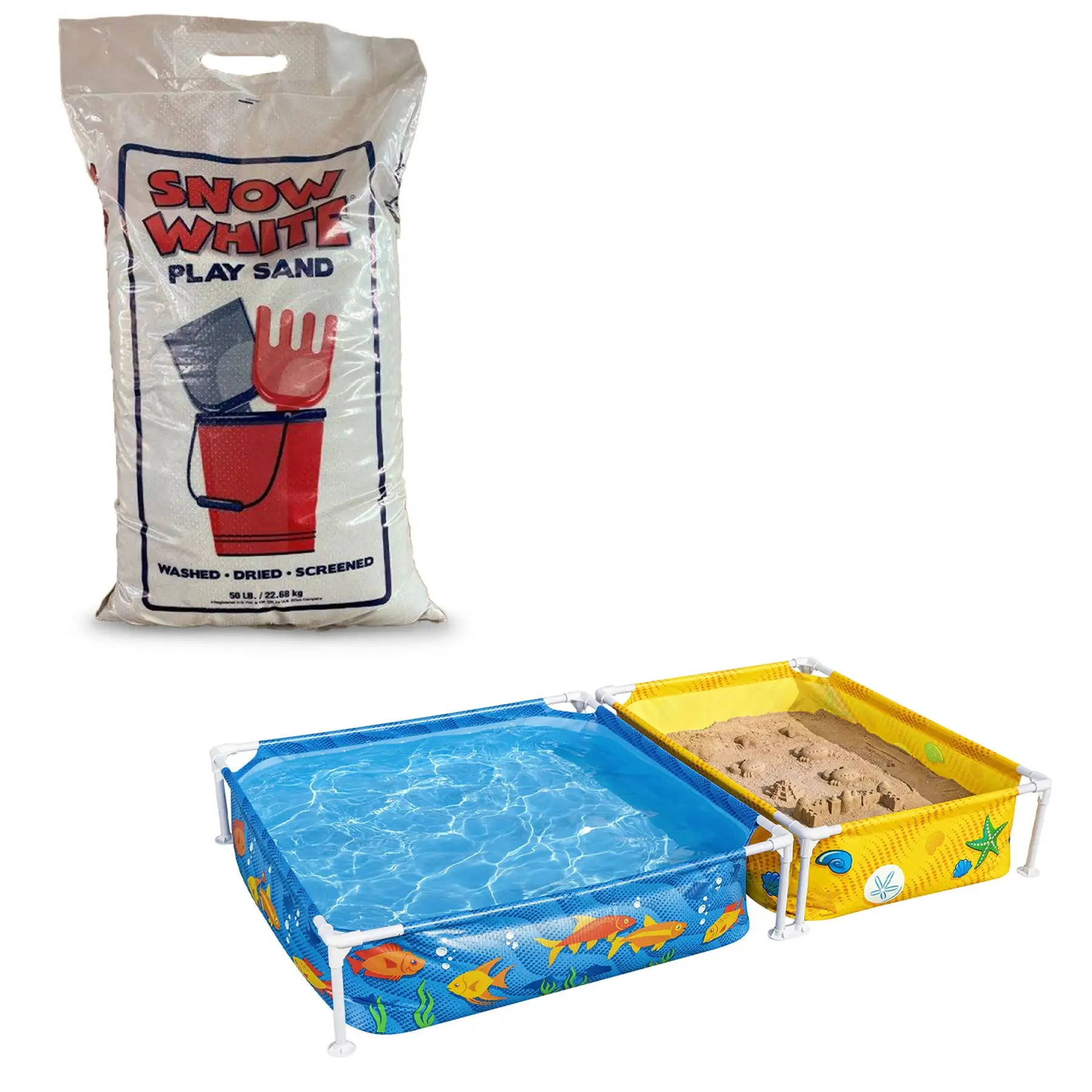 US Silica Snow White Sand for Sand Tables w/H2OGO! My First Frame Kiddie Pool