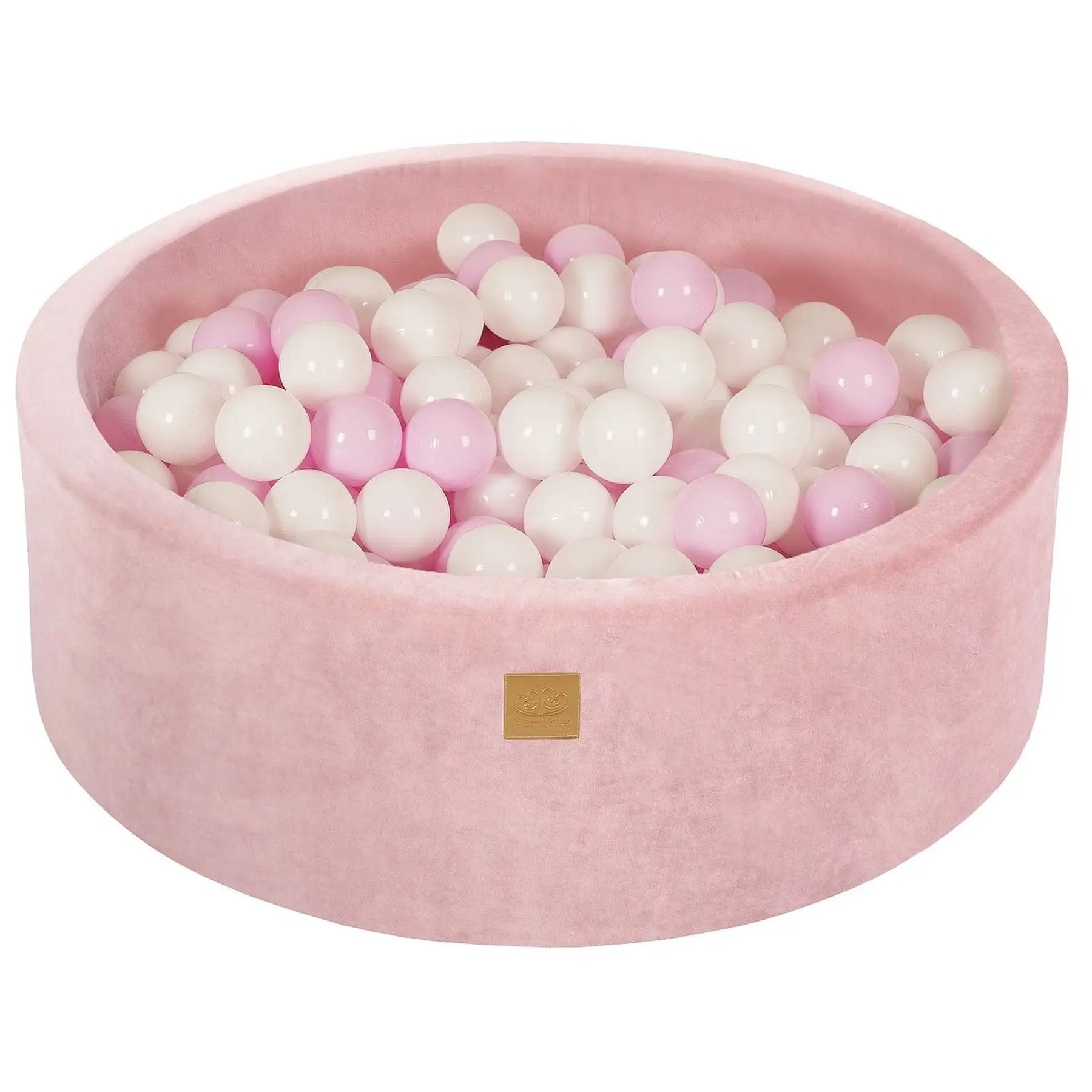MeowBaby Soft Round 35 x 11.5 Inch Baby Foam Ball Pit with 200 2.75 Inch Balls