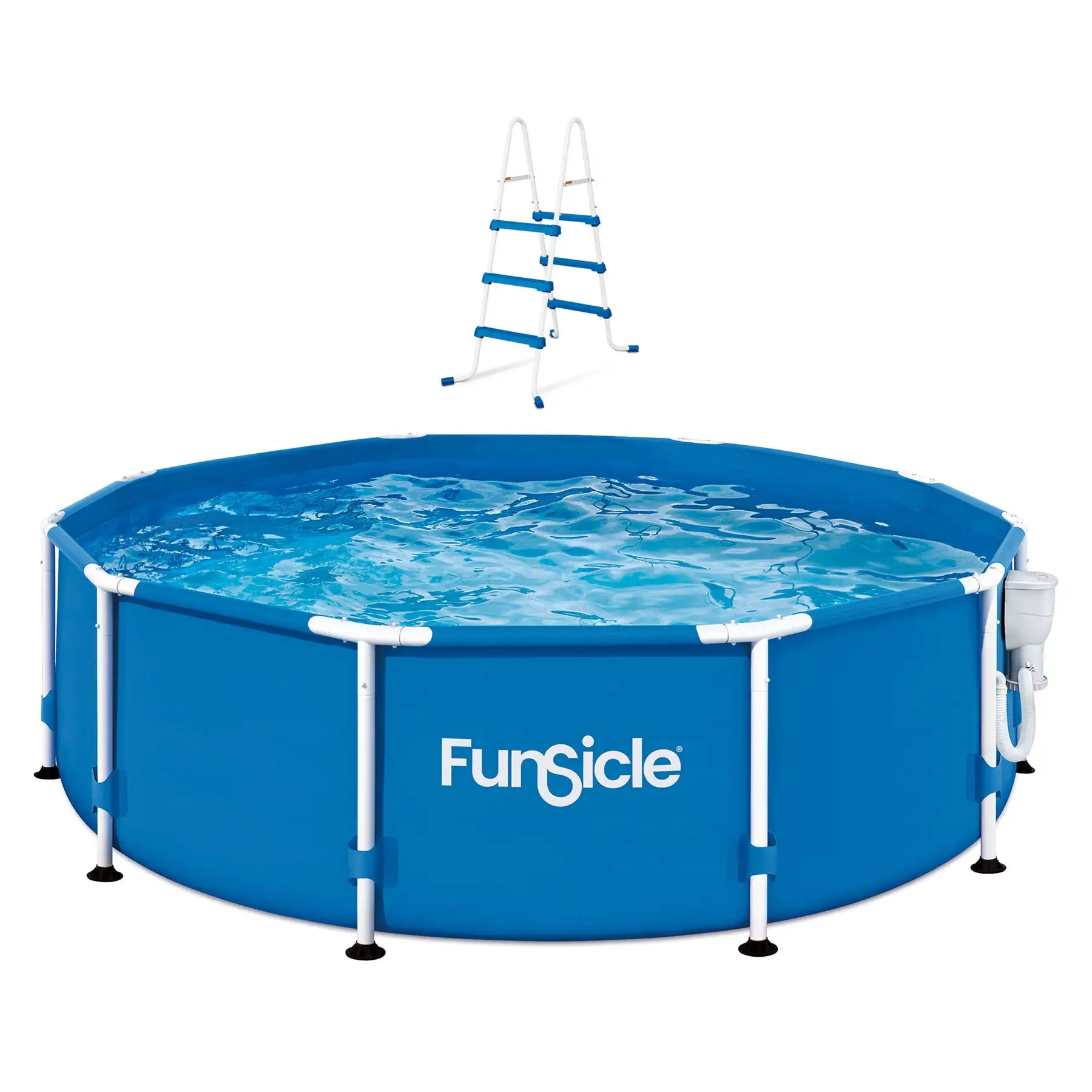 Funsicle 36?? SureStep 3 Stair Pool Ladder w/ 10' x 30" QuickSet Inflatable Pool