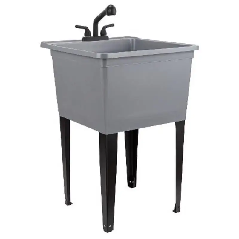 Tehila 22.875 in. W X 24.7 in. D Freestanding Thermoplastic Utility Sink