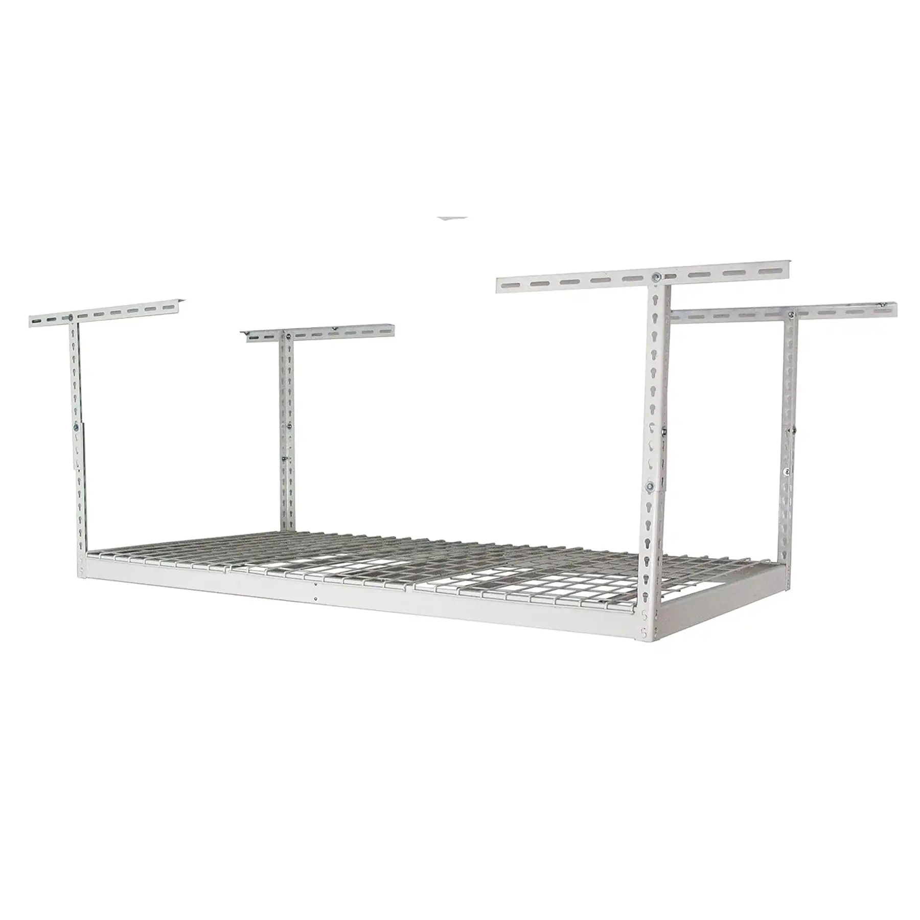 SafeRacks 3' x 6' Overhead Garage Storage Rack Holds Up to 400 Pounds, White