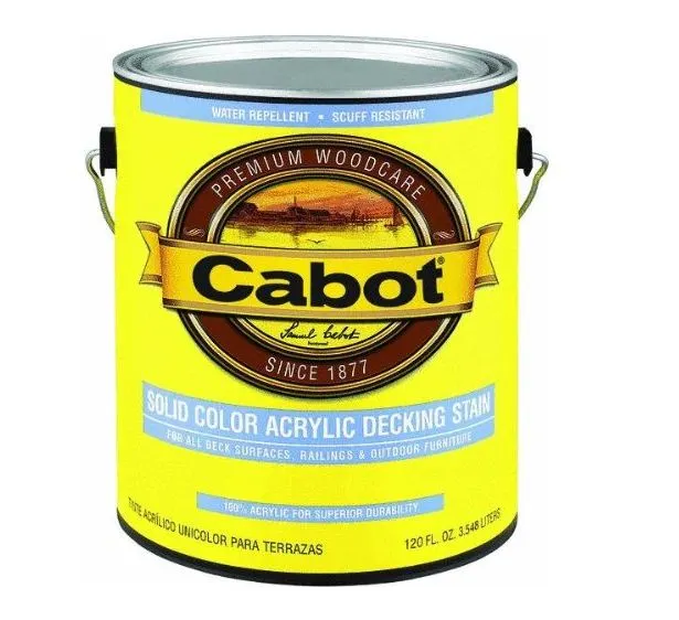 Cabot 01-1808 Solid Color Acrylic Decking Stain