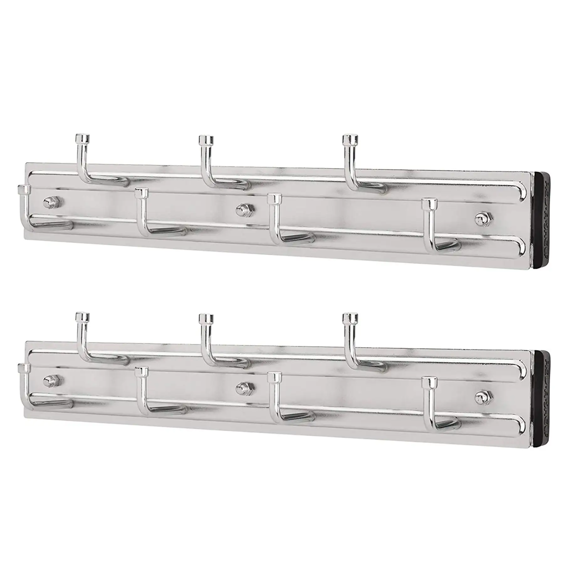 Rev-A-Shelf Pullout 12 Inch Belt Hanger Organizer, Chrome, BRC-12CR (2 Pack)