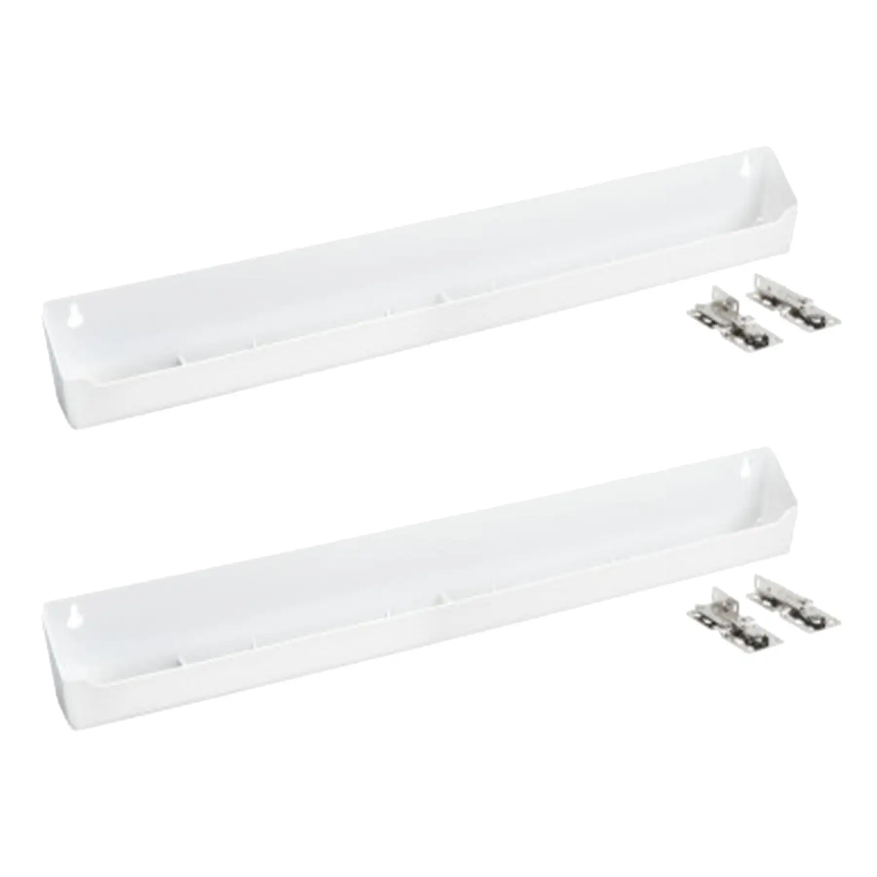 Rev-A-Shelf 24 Inch Kitchen Plastic TipOut Tray, White, LD-6591-24-11-1 (2 Pack)