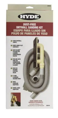 Hyde 09165 Dust-Free Drywall Hand Sander Kit With 6' Hose