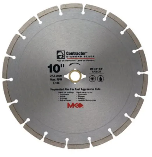 MK Diamond 167017 Mk-99 Arbor Segmented Rim Diamond Blade