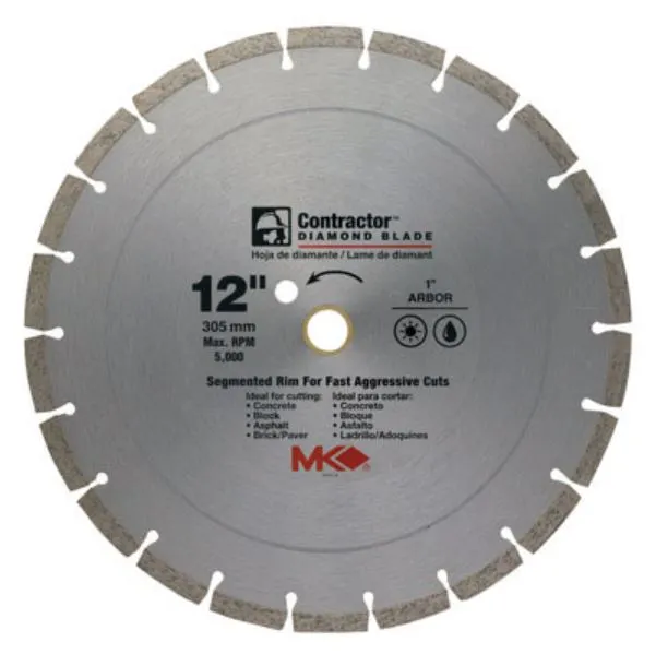 MK Diamond 167018 Mk-99 Arbor Segmented Rim Diamond Blade