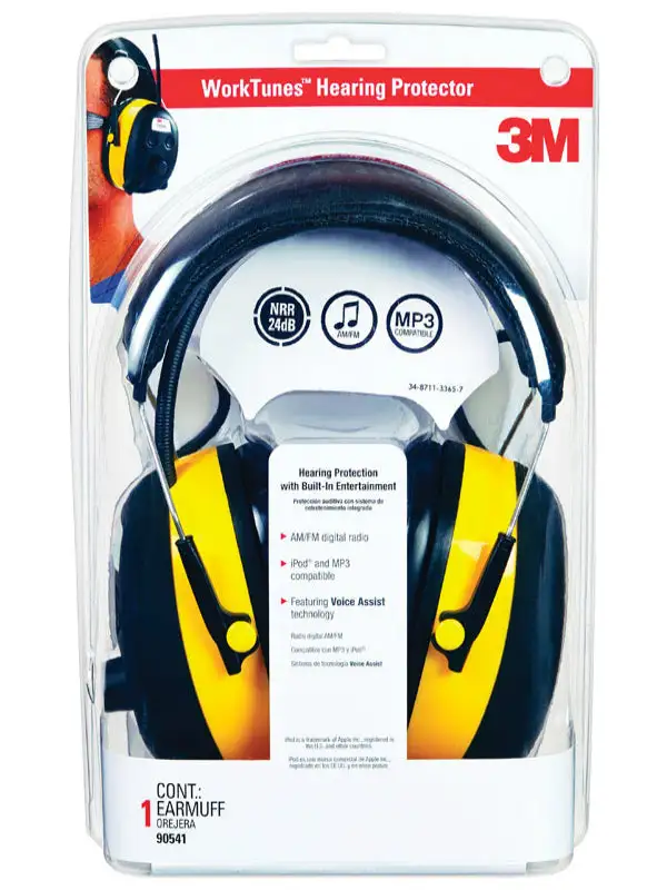 3M 90541-80025V Hearing Protector and AM/FM Stereo Radio