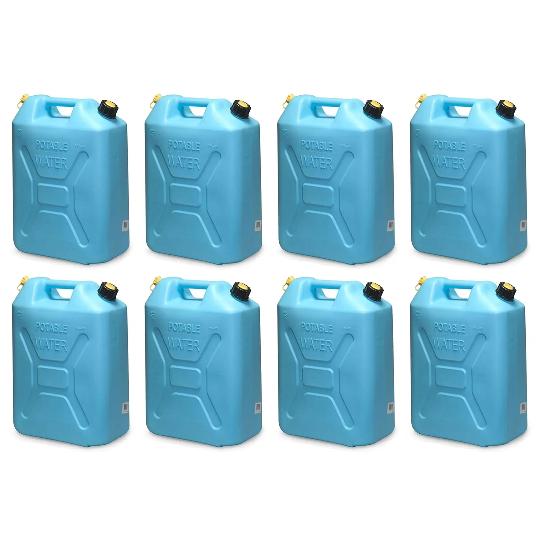 Scepter 5 Gal Military Style Water Can Container with Reversible Spout, 8 Pack