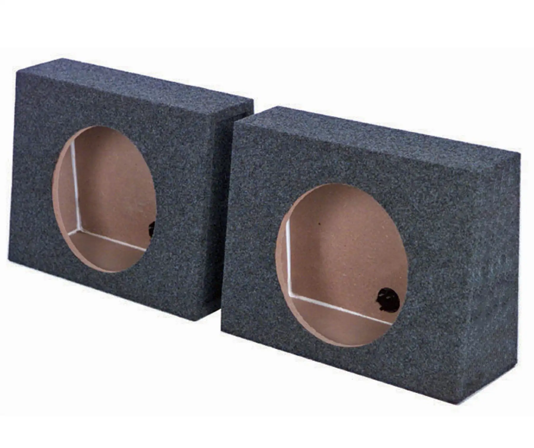 QPower QTW10 Single 10" Sealed Car Audio Subwoofer Sub Box Enclosures (2 Pack)