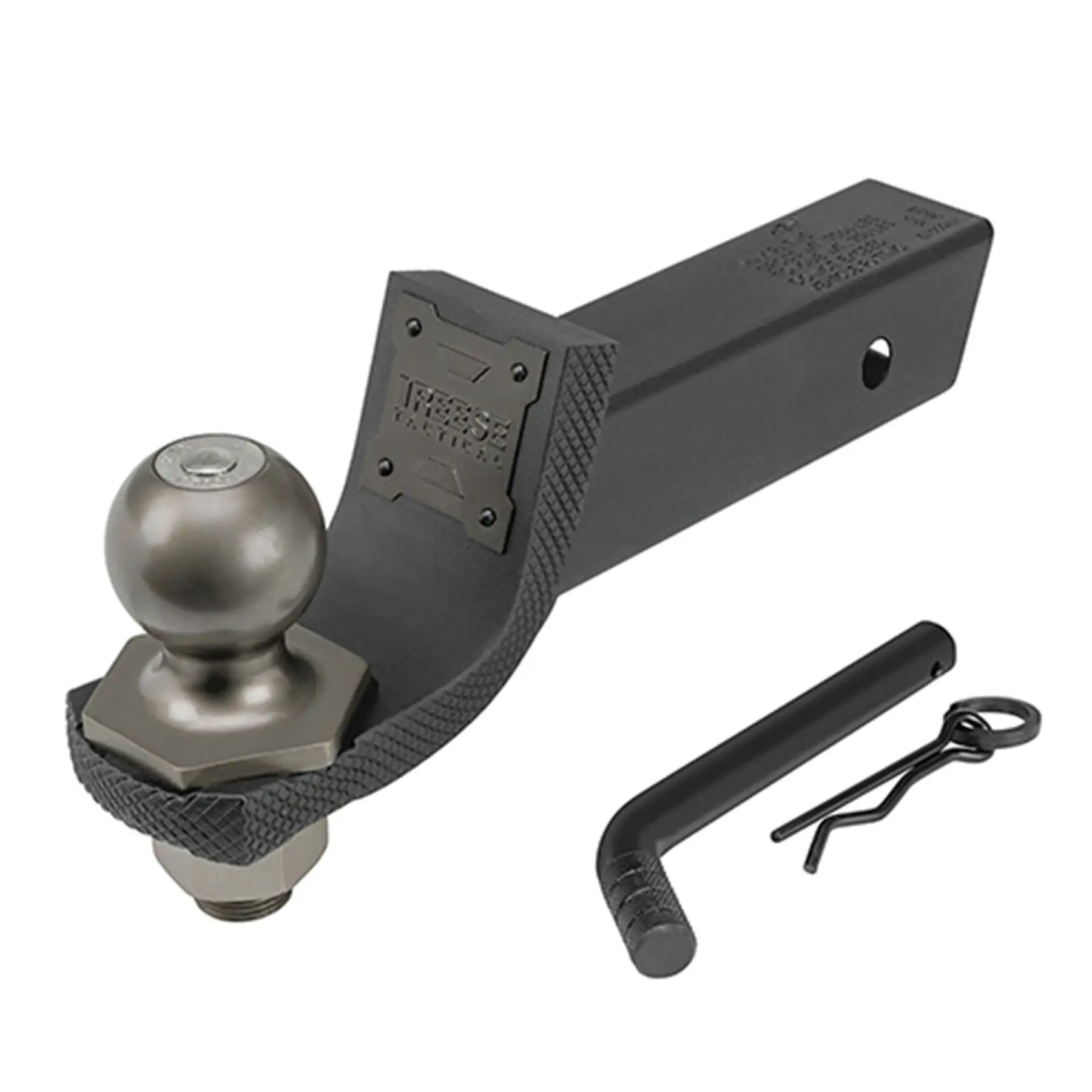 Reese Towpower Interlock Tactical Trailer Hitch Ball Mount Starter Kit, Black