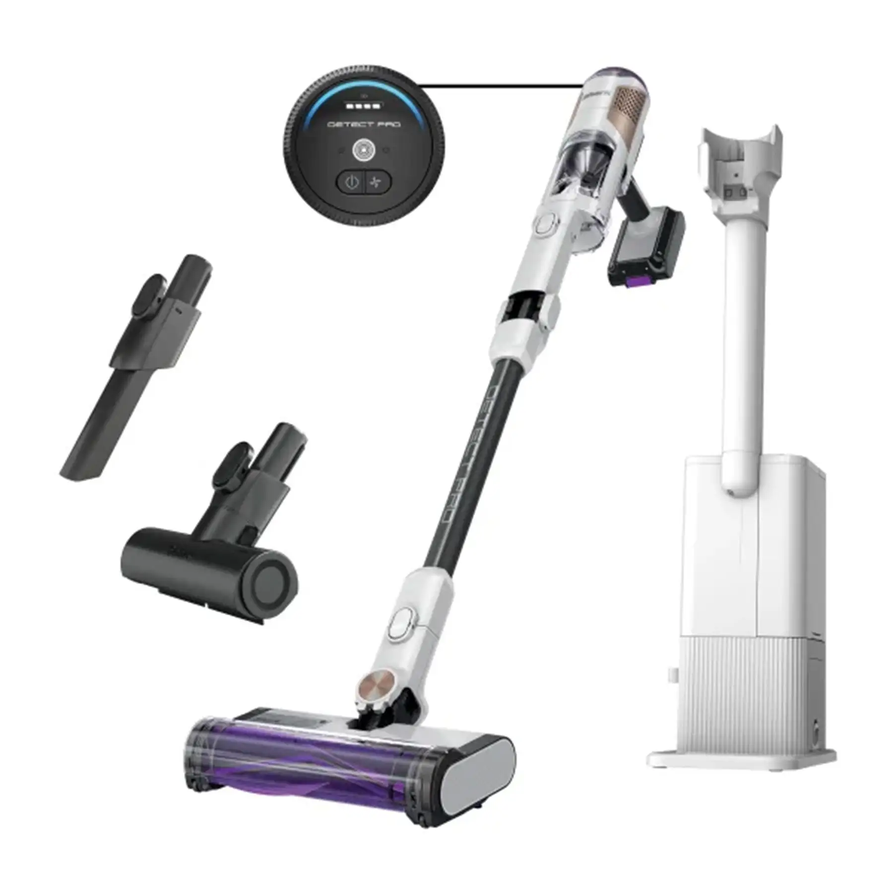 Shark Cordless Detect Pro Auto Empty Stick Vacuum, White (Certified Refurbished)