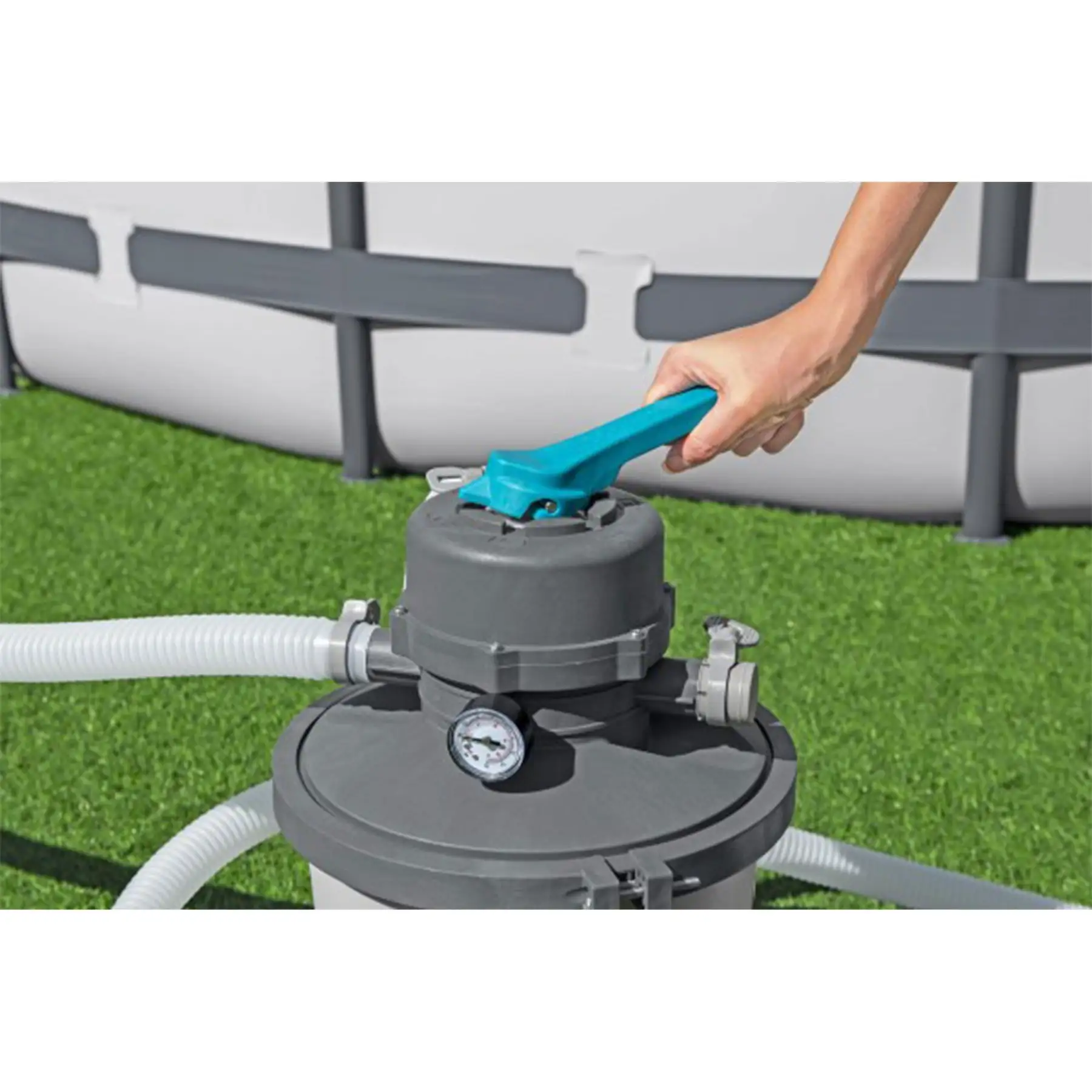 Bestway 950 Gallon Sand Filter Pump for Above Ground Outdoor Swimming ...