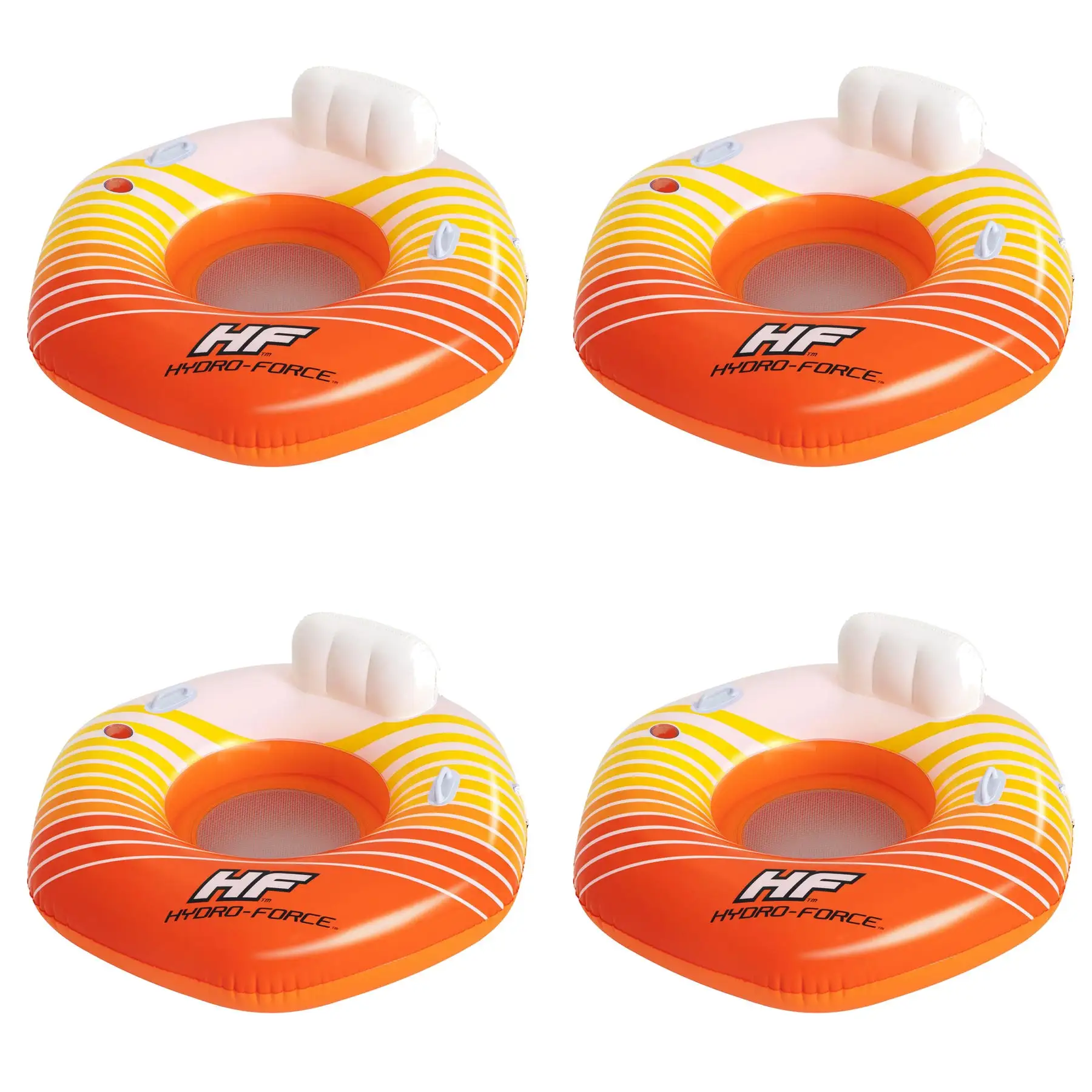 Bestway Hydro-Force Sunkissed Inflatable Tube for Pool, River, Beach, 4 Pack