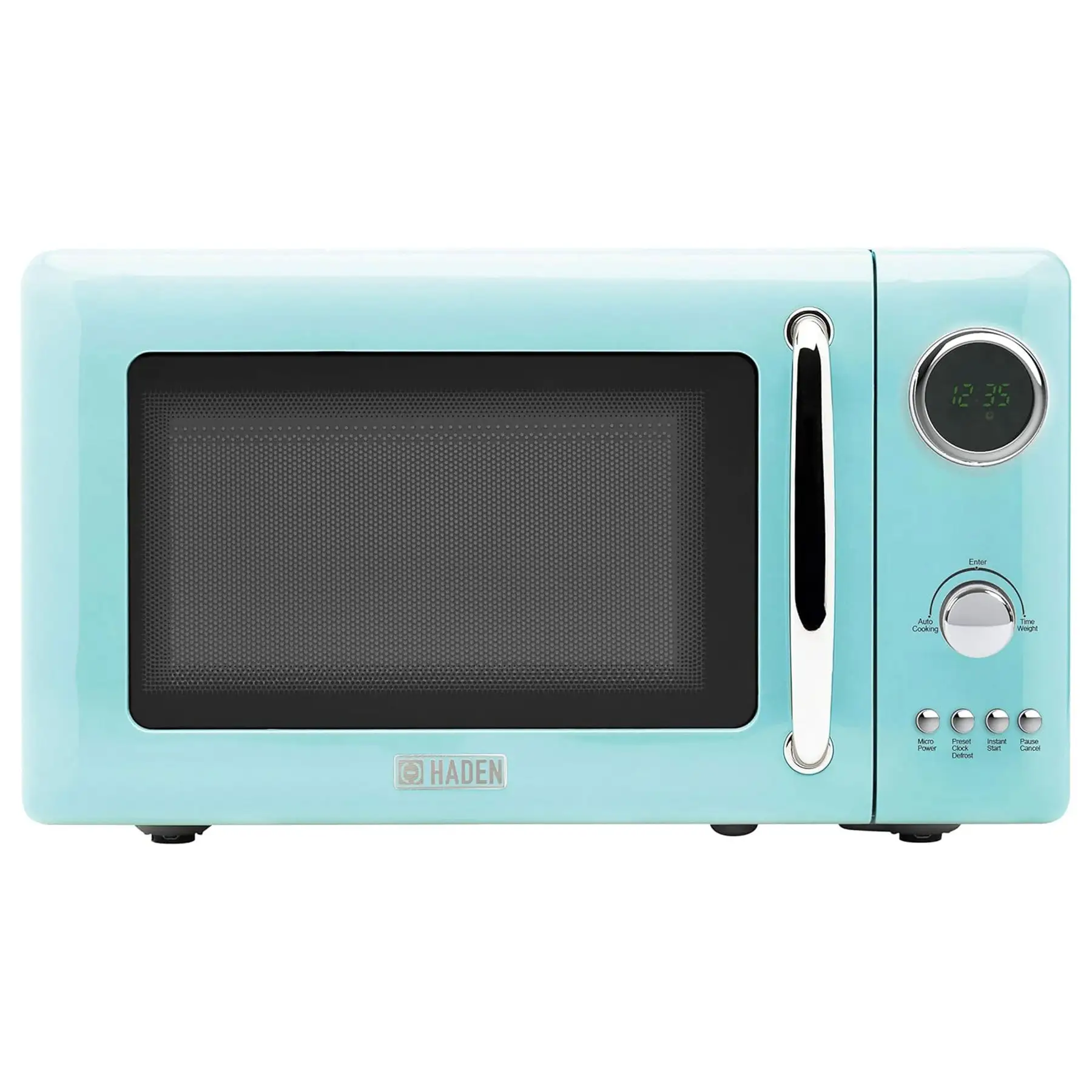 Haden 700 Watt 0.7 Cubic Foot Microwave Oven with Digital Controls, Turquoise