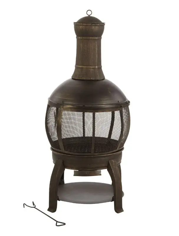 Living Accents SRCH08 Cast Iron Chimenea With Poker