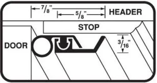 M-D Building Products 01958 Universal Door Weatherstrip Kit White 36' X 84'