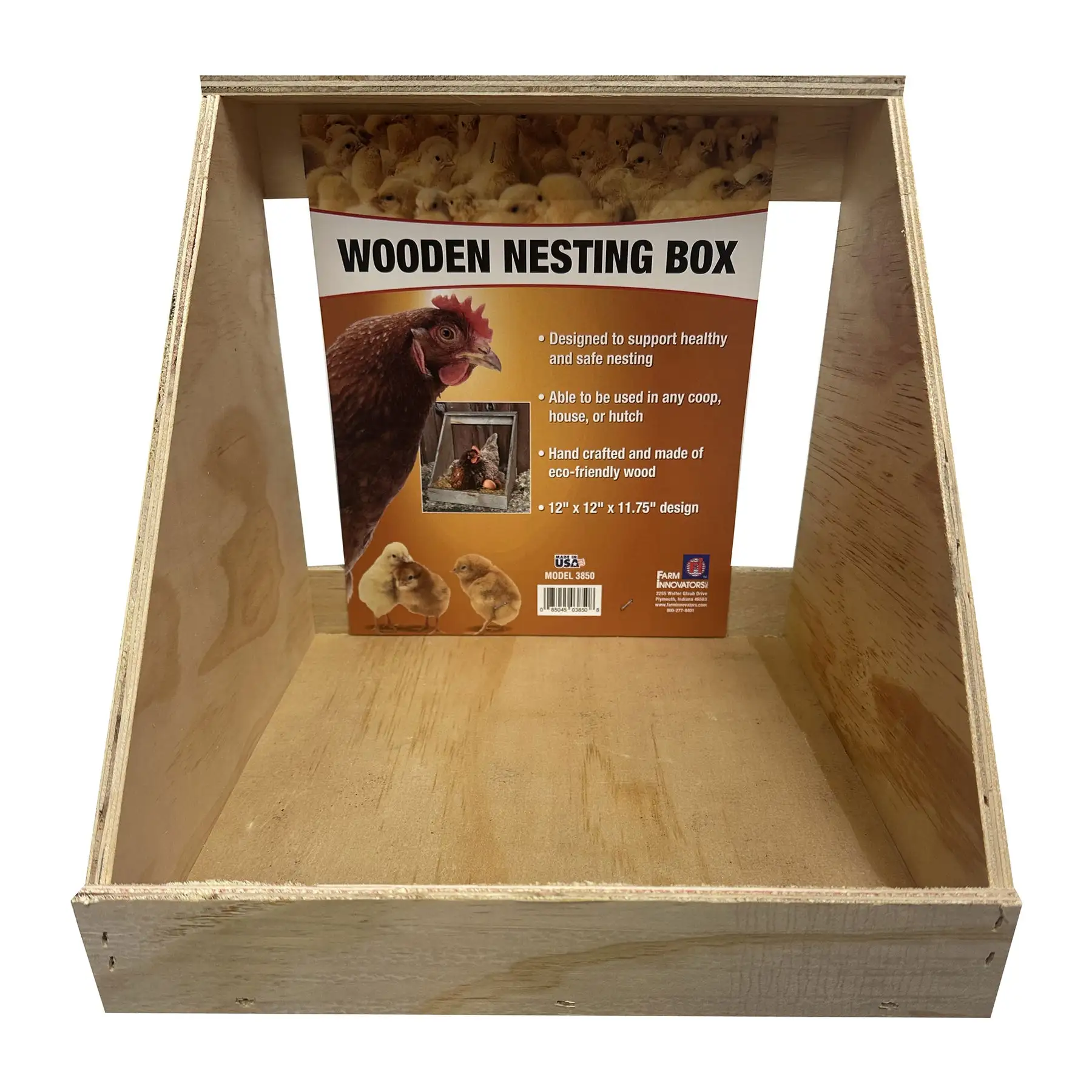 Small Nesting Box Farm Innovators Single Nesting Box for Chickens, Ducks and Birds, 3 ...