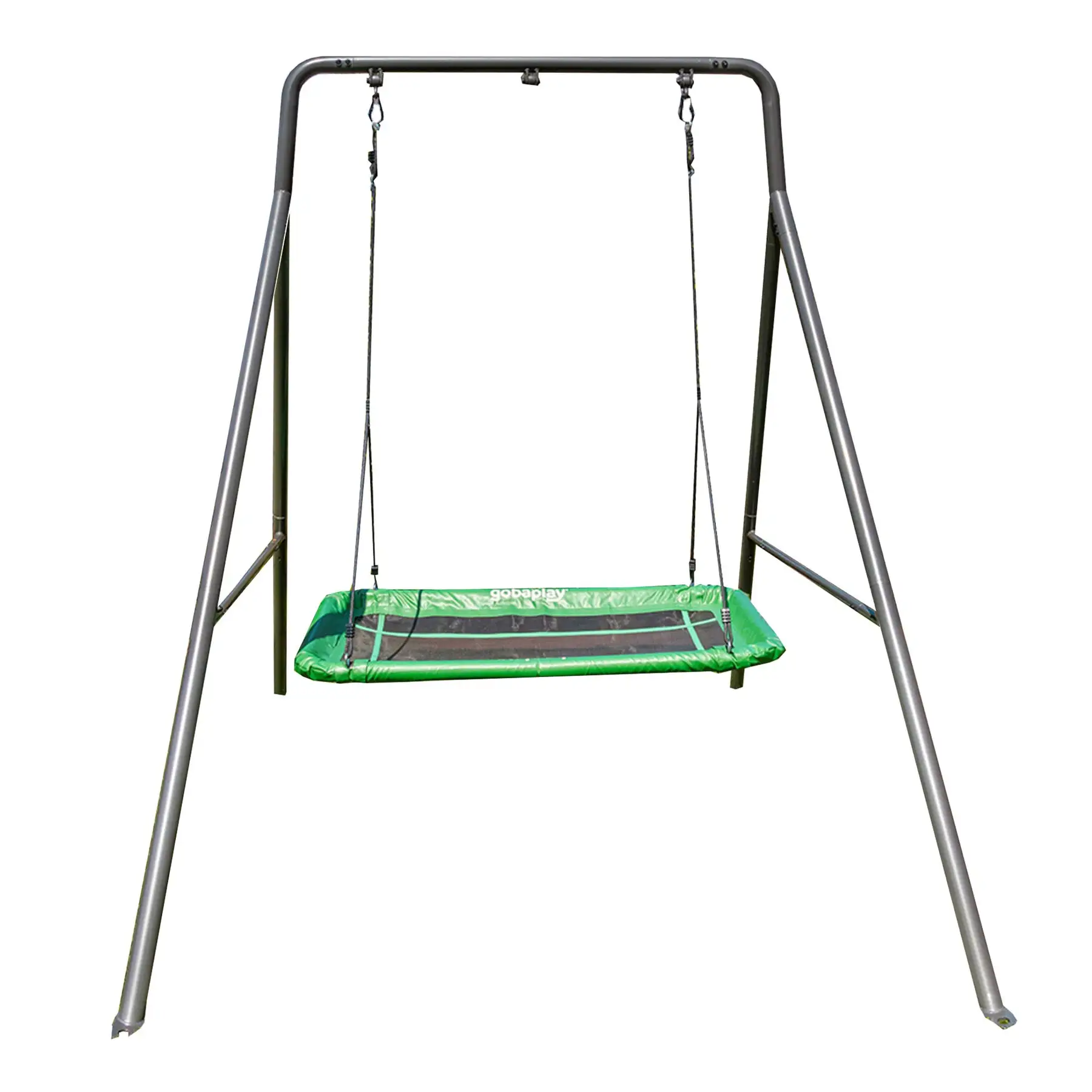 gobaplay Heavy Duty 46"x25" Rectangle Platform Tree Swing for Outdoor Use, Green
