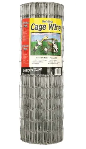 Garden Zone 432425 Galvanized Welded Cage Wire Fence