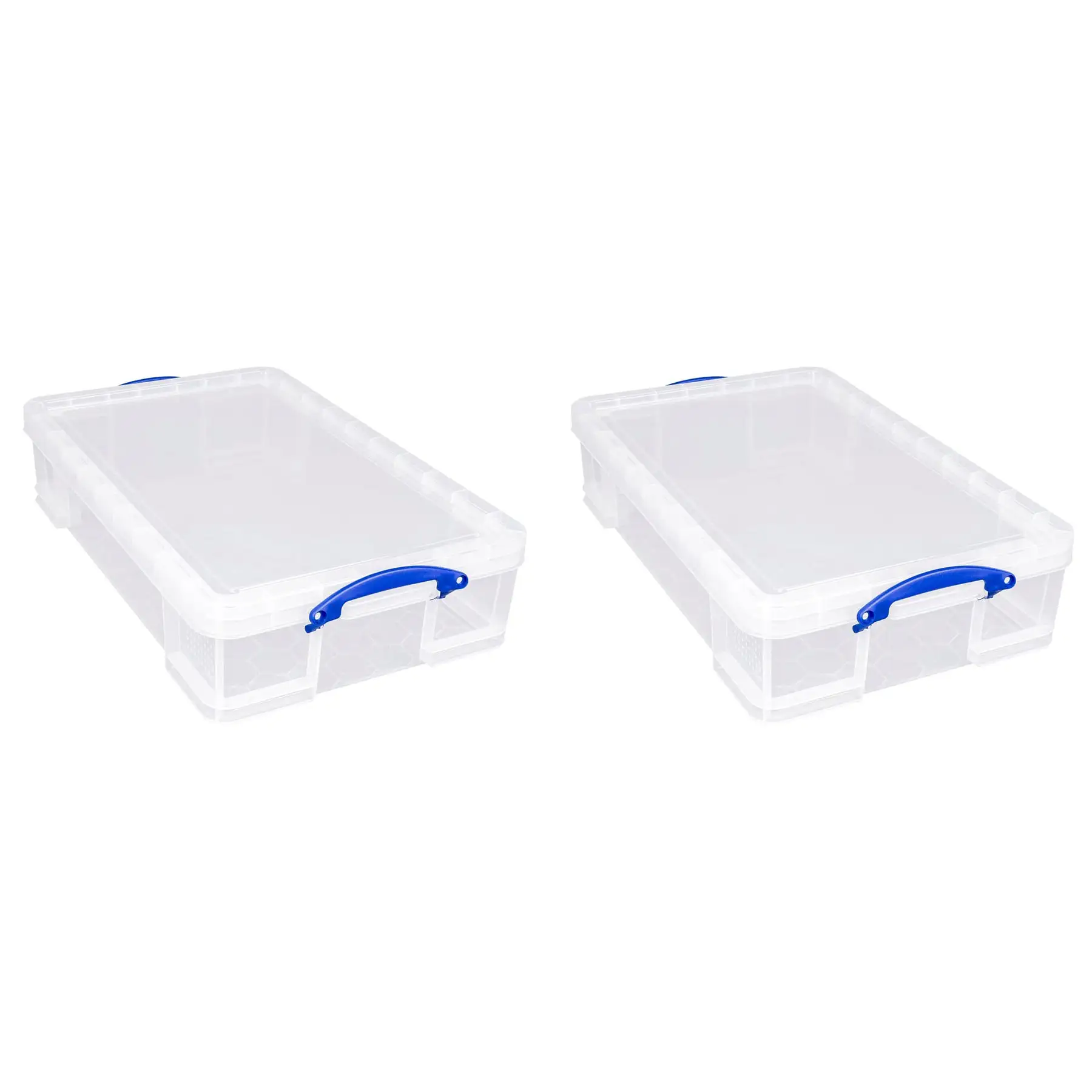 Really Useful Box 33L Storage Container w/Snap Lid & Clip Lock Handle, 2 Pack