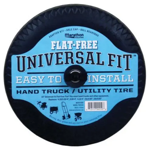 Marathon 00210 Universal Fit Flat Free Hand Truck & Utility Tire