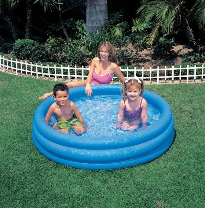 INTEX Crystal Blue Kids Outdoor Inflatable 58" Swimming Pool>58426EP