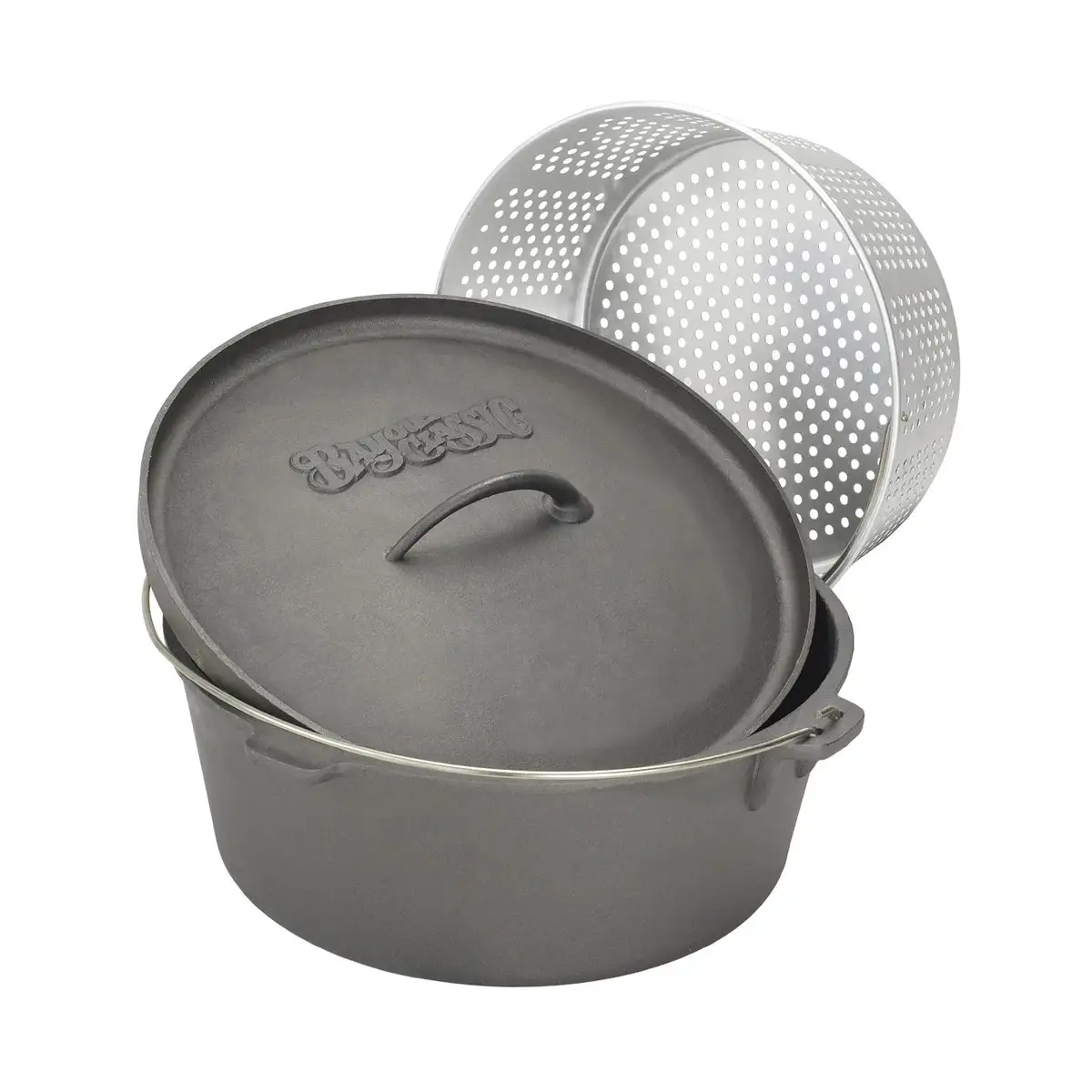 Bayou Classic 7460 Dutch Oven With Lid And Basket