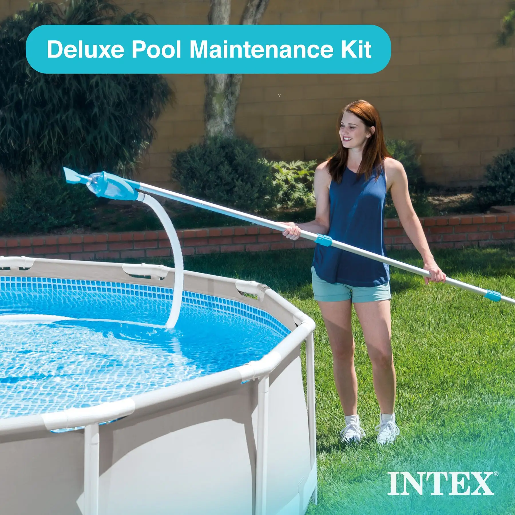 Intex Deluxe Cleaning Maintenance Swimming Pool Kit w/ Vacuum (Open Box ...