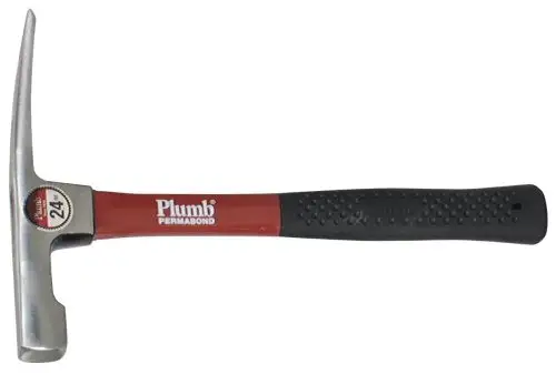 Plumb 11421 Fiberglass Handled Brick Hammer